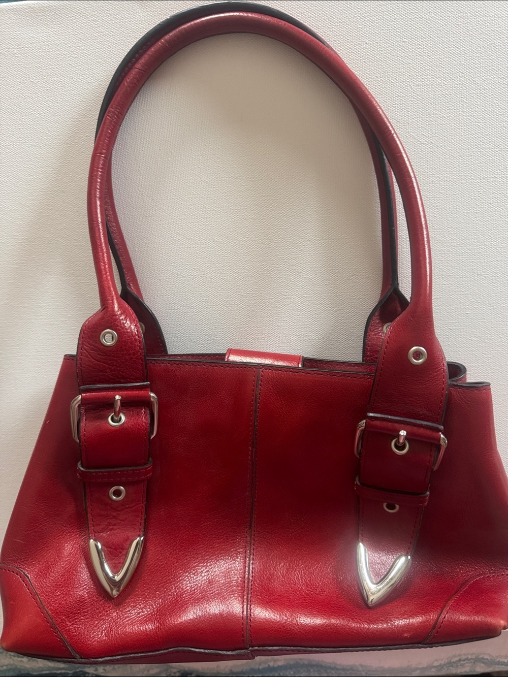 Wilsons Leather Red Shoulder Bag